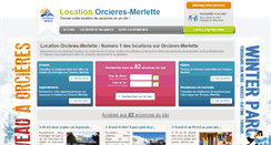 Desktop Screenshot of location-orcieres.fr